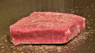 Basic Japanese beef steak full course  teppanyaki in Japan [upl. by Kelsey958]