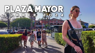 Plaza Mayor Malaga amp Designer Outlet Fun Shopping Summer 2024 July Update Costa del Sol  Spain 4K [upl. by Irolam]