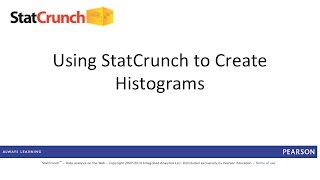 StatCrunch Creating Histograms [upl. by Ronn]