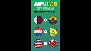 LIVE JADWAL PIALA DUNIA 2022 MALAM INI LIVE SCTV  QATAR VS EKUADOR  Belanda vs Senegal [upl. by Airot569]