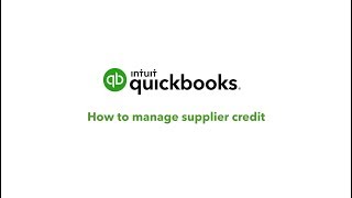 How to Manage Supplier Credit in QuickBooks Online  South Africa [upl. by Nayrb889]