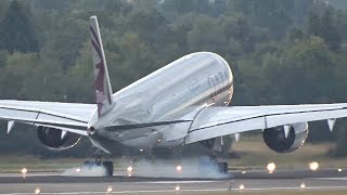 QATAR A350 BUTTERS THE BREAD Qatar Airways Landing at Zürich Airport [upl. by Jillene228]