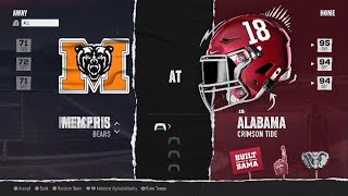 EA SPORTS College Football 25 Week 12 simulation Mercer Bears Vs Alabama Crimson Tide [upl. by Dyun499]