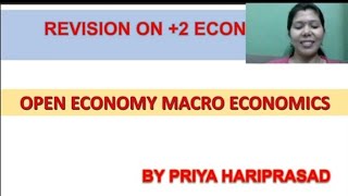 Open Economy Macroeconomics  Plus Two Economics Chapter6 Rivision [upl. by Crissy]