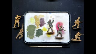 Chilling Refining the paint recipe for Afrika Korps army men [upl. by Anirba594]