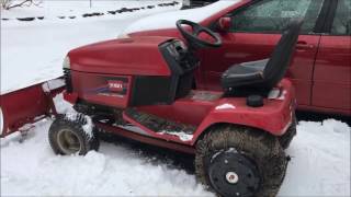 Wheel Horse Snow Plow HACK   Mod To Not Plow Gravel [upl. by Fancy]