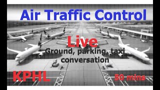 Live Air Traffic Control Taxi  Virtual Plane Spotting PHL Airport [upl. by Sperry256]