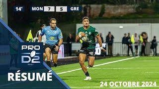 Pro D2  le résumé de Montauban Sapiac vs Grenoble  Journée 8 Saison 202425 [upl. by Torrin]