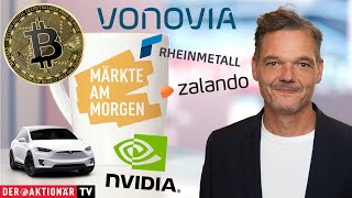 Märkte am Morgen Gold Silber Bitcoin Nvidia Tesla Vonovia Allianz HelloFresh Redcare [upl. by Coh]