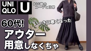 【60代コーデ157】ユニクロU 秋冬のニットアウター買ったパーソナルトレーニングシニアコーデと日常151㎝低身長 [upl. by Ahsinna138]