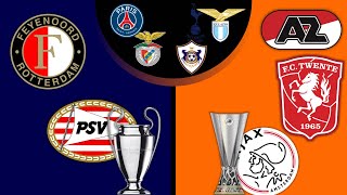 VOORSPELLINGEN VOOR EUROPESE WEDSTRIJDEN VAN NL CLUBS 3 [upl. by Shih]