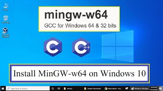 How to install MingGW w64 on windows 10 64bit  2021 [upl. by Nywnorb]