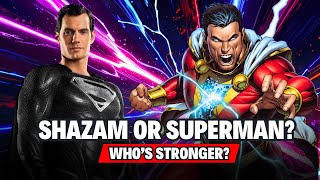 Who’s More Powerful Shazam or Superman [upl. by Ahsyekal]