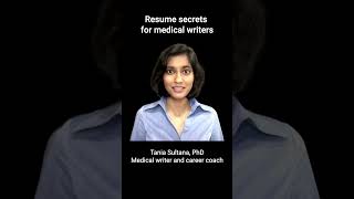 Resume Secrets for Medical Writers Part 1 [upl. by Mays]