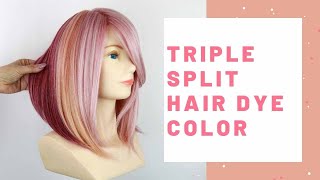 Pink Hair Transformation How To Split Dye Hair Color [upl. by Kitti1]