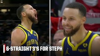 Steph Curry starts off 6 FOR 6 from 3 vs the Pacers 😱  NBA on ESPN [upl. by Emerson]