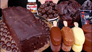 Jimmy ASMR chocolate ice cream bread muffin cake malteser cereal Mukbang bites only [upl. by Larissa]