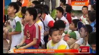 Saingan badminton Purple League [upl. by Philippe]