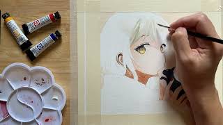 Painting anime full process [upl. by Krysta]