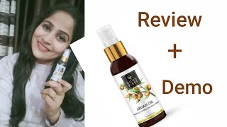 Good vibes Argan oil serum Review  Demo Review  Demo frizzy hair hair fall [upl. by Usanis728]