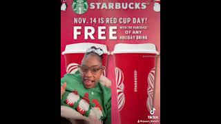 STARBUCKS FREE CHRISTMAS CUP IS OUT TODAY starbucks christmas cup youtube shorts shortfeed [upl. by Brigitta375]