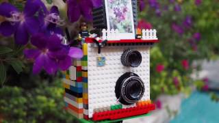 Lego Instant Camera  Twin lens reflex using Instax Mini [upl. by Gilemette]