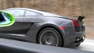 Lamborghini Gallardo vs Gallardo Superleggera from roll [upl. by Rancell345]