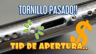 🚨 TIP 🚨  DESMONTAR PANTALLA 📱 IPHONE CON TORNILLO PASADO‼ [upl. by Llekcor]