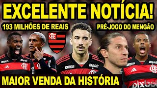 MAIOR VENDA DA HISTÓRIA DO FLAMENGO EXCELENTE NOTÍCIA PRO MENGÃO ATACANTE DE 193 É CONTRATADO E [upl. by Enisamoht]