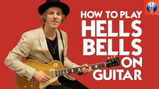 How to Play Hells Bells on Guitar  AC DC Back in Black Lesson [upl. by Vasyuta]