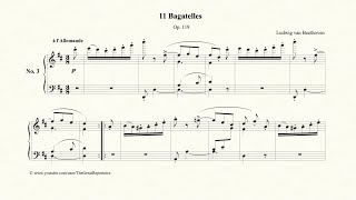 Beethoven Bagatelle Op 119 No 3 à lAllemande [upl. by Sheffy]