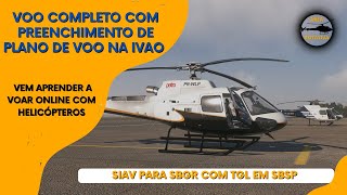 TUTORIAL DE VOO DE HELICÓPTERO NA IVAO  HELIPARQUE X SBSP X SBGR [upl. by Krys]