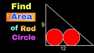 Can You Find Area of the Red Circles  Right Triangles  math maths  geometry [upl. by Enieledam962]