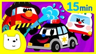 Car Songs Compilation♪  Police car Fire Truck Ambulance   Tidi Songs for Children★TidiKids [upl. by Bryon237]