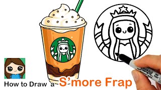 How to Draw a Starbucks Smores Frappuccino  Summer Art Series 8 [upl. by Akemad]