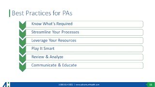 Prior Authorizations Best Practices [upl. by Noam591]