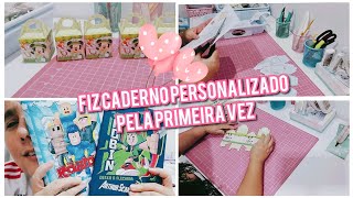 Rotina de produção  Personalizando caderno pela primeira vez [upl. by Nahtahoj684]