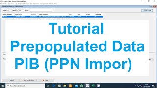 Tutorial Prepopulated Data PIB PPN Impor Barang [upl. by Alyn]