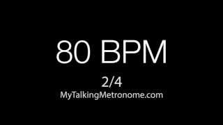 Talking Metronome  24 time  80 BPM Beats Per Minute [upl. by Urd]