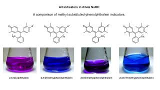 Colourful Methylphenolphthalein pH indicators [upl. by Ardnaid533]