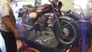 1976 SUZUKI B120 CLASSIC RARE 2T MOTORBIKE SR RUNS RFS [upl. by Tinor]