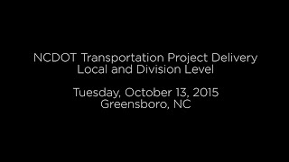 NCDOT Transportation Project Delivery Local and Division Level [upl. by Minoru]