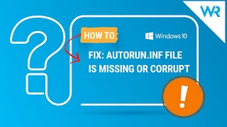 FIX Autoruninf file is missing or corrupt [upl. by Needan]