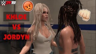 Jordyn Woods vs Khloe Kardashian WWE2K19 WavyFries [upl. by Kezer515]