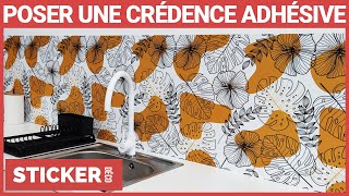 Comment poser une crédence adhésive  Sticker Déco [upl. by Peonir977]