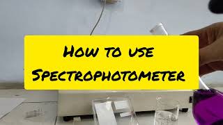 how to use Spectrophotometer spectrometer science experiment chemistry [upl. by Gentilis271]