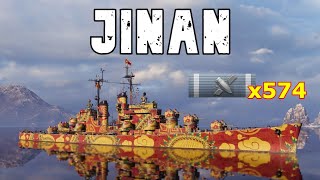 World of WarShips Jinan  1 Kills 305K Damage [upl. by Llewol]