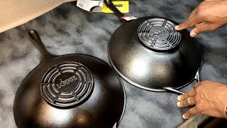 The New Lodge CastIron Wok  Unboxing amp Comparison [upl. by Yeldahc]