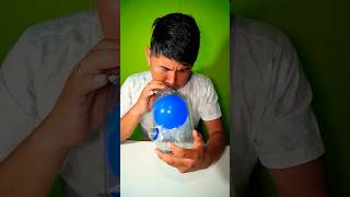 Experimento casero con globo y botella descartable [upl. by Nahgam]