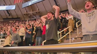 Purdue fans celebrate teams Final Four win in Lafayette [upl. by Alocin146]